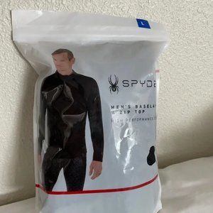 NWT Spyder Men's 1/4 Zip Long Sleeve High Performance Comfort Base Layer